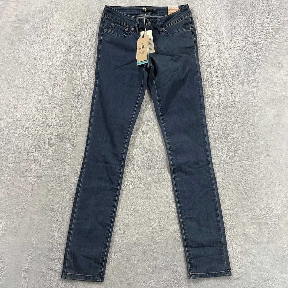 PrAna Kayla Slim Fit Skinny Jeans Womens 00 Blue Denim Regular‎ Inseam W4117RG02